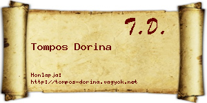 Tompos Dorina névjegykártya