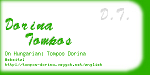 dorina tompos business card